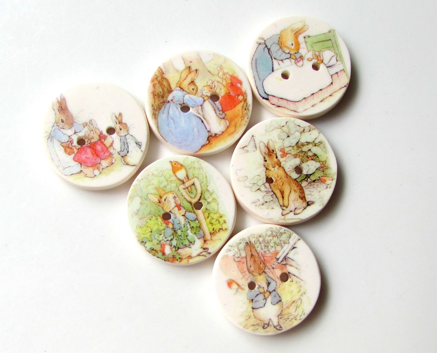 Peter Rabbit Buttons โ Ginger Mint Collection