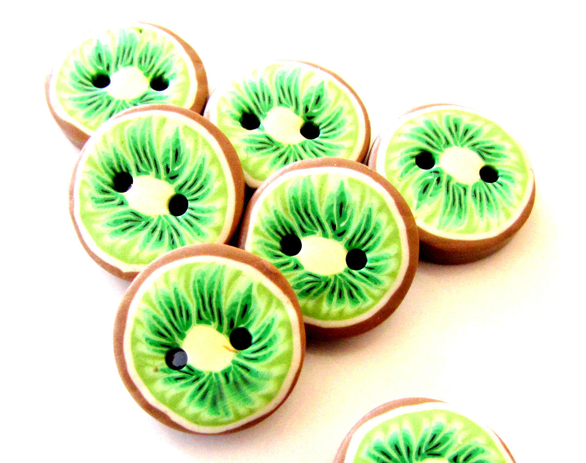 Kiwifruit buttons – Ginger Mint Collection