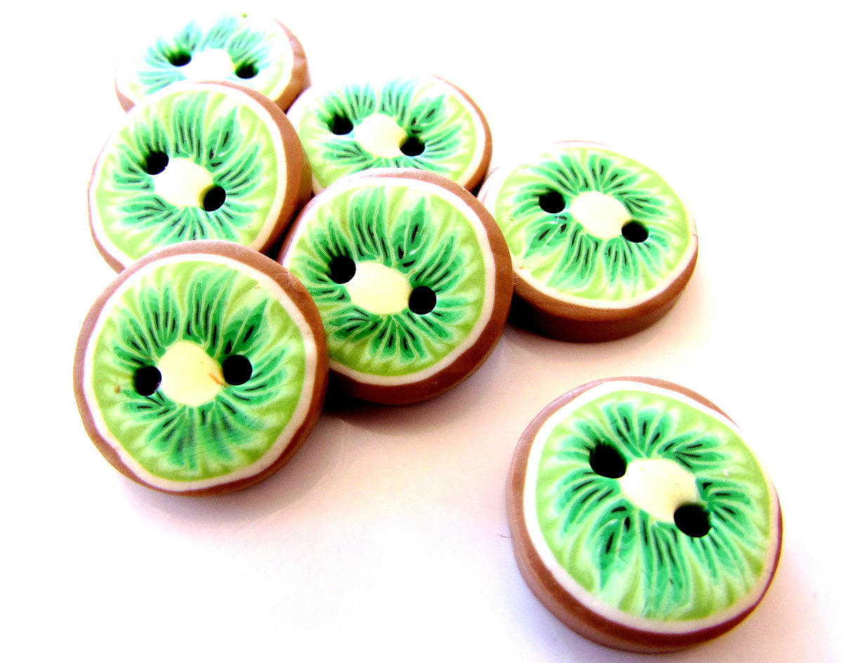 Kiwifruit buttons – Ginger Mint Collection